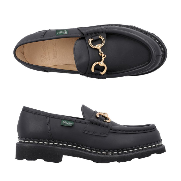 PARABOOT Orsay Bit Loafers Women’s Black Leather