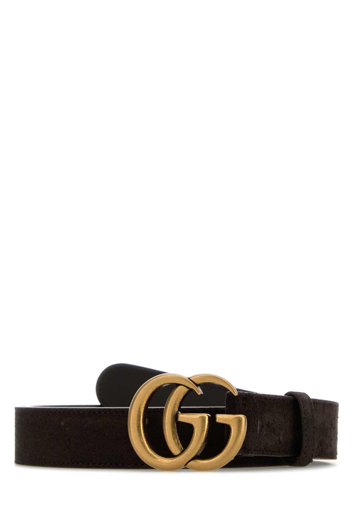 GUCCI Brown Leather Belt for Men