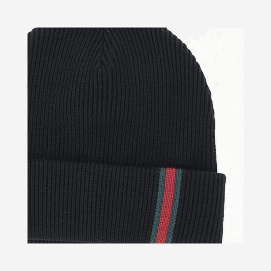 GUCCI Black Cotton Baseball Cap 834192 4G200 1000