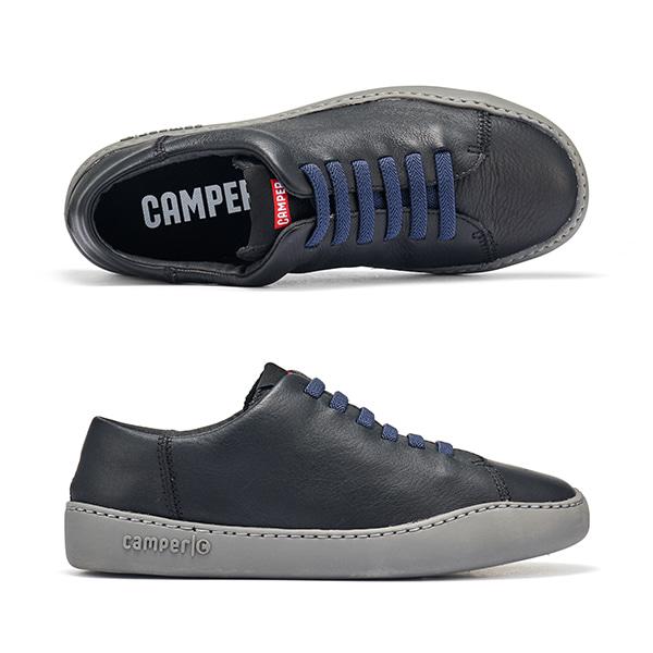 Camper Peu Touring Men’s Low-Top Sneakers Black Leather K100479 001