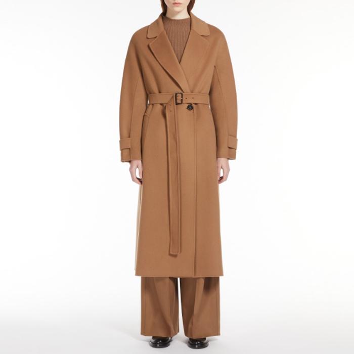 Max Mara Evano Camel Long Coat 2429016103600 045 EBANO