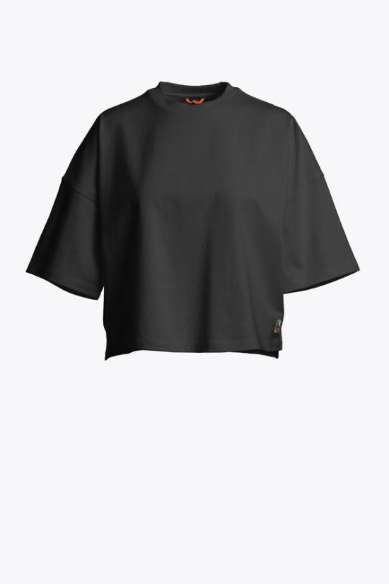 Parajumpers Black Short Sleeve Cotton T-Shirt for Women PWTSHJ 35541