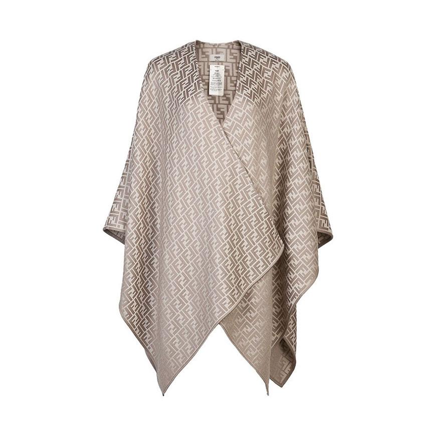 FENDI Women’s FF Wool Silk Poncho Tee
