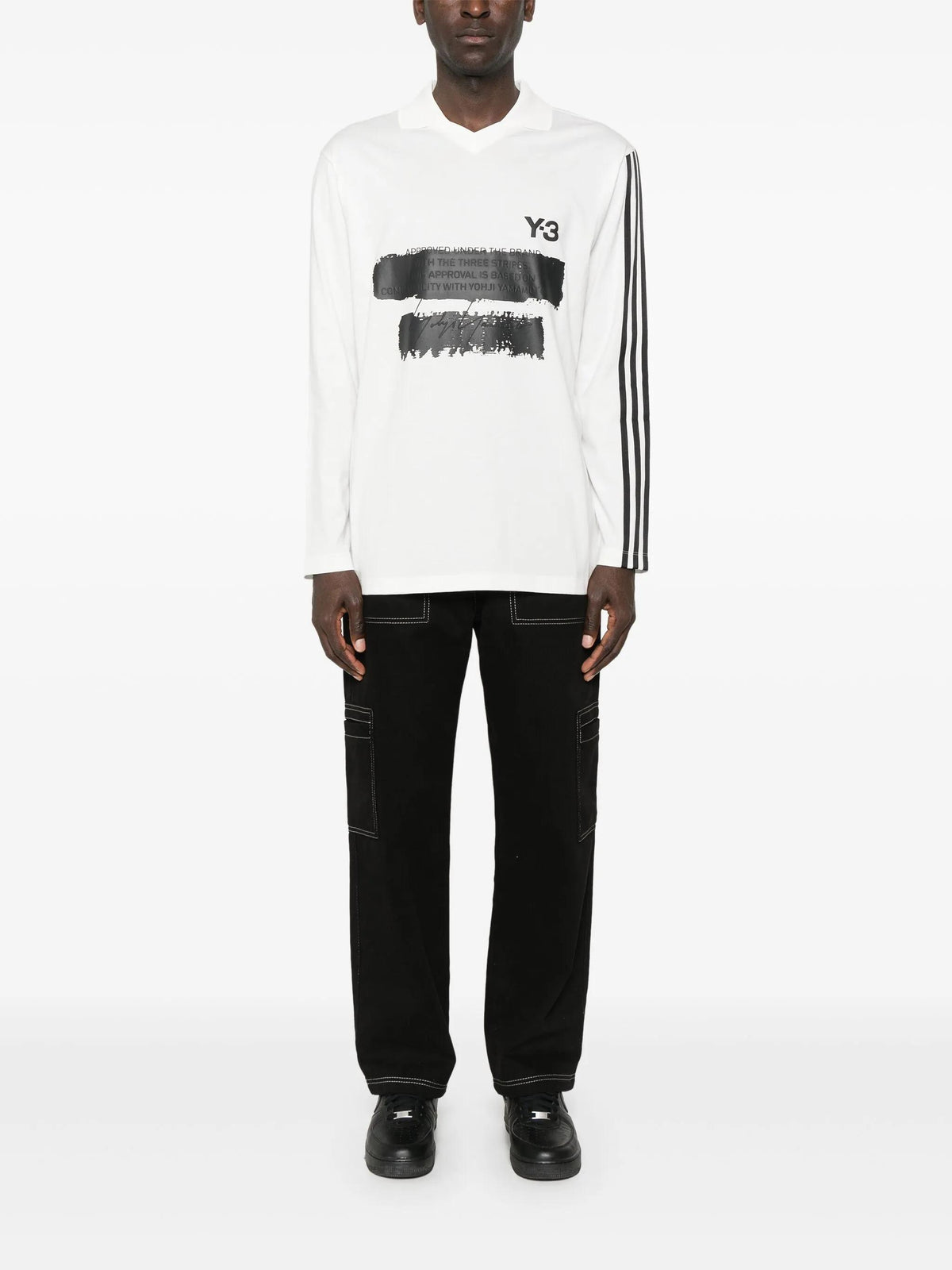 Y-3 White Graphic Logo Long Sleeve T-Shirt Unisex JM3233
