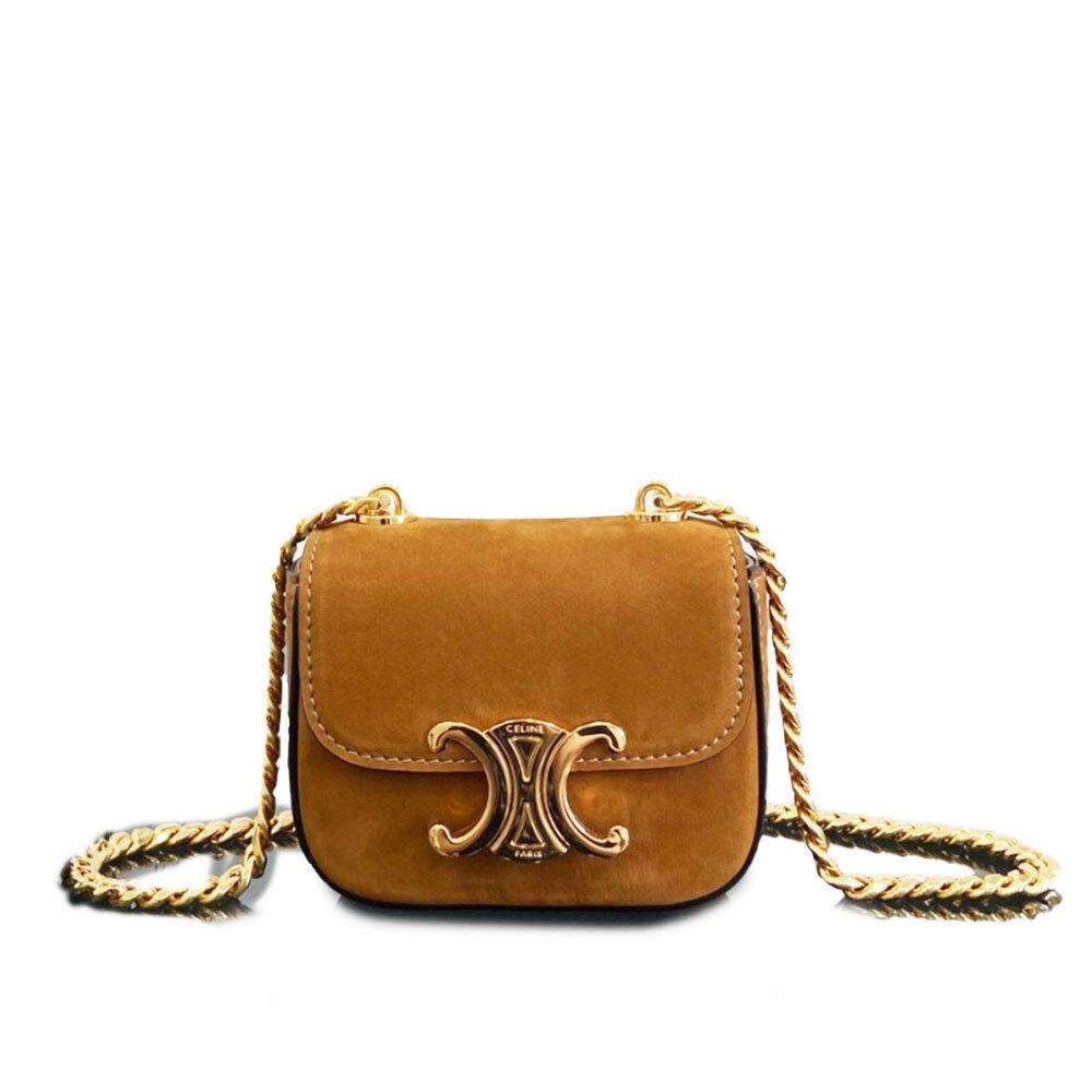 CELINE Nubuck Mini Claude Shoulder Bag Crossbody 10L843GS1 02CM