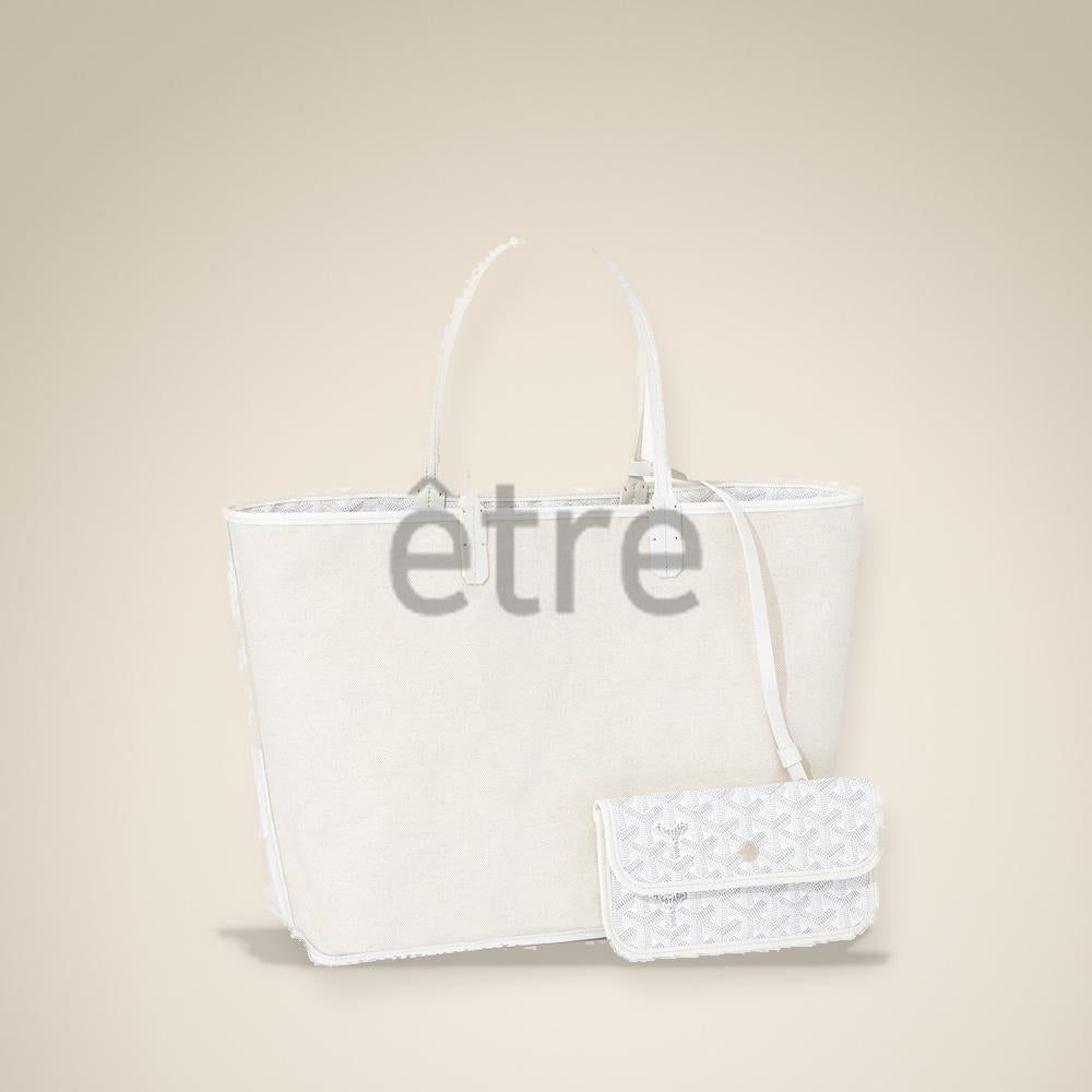 GOYARD Saint Louis PM White Tote Bag for Women