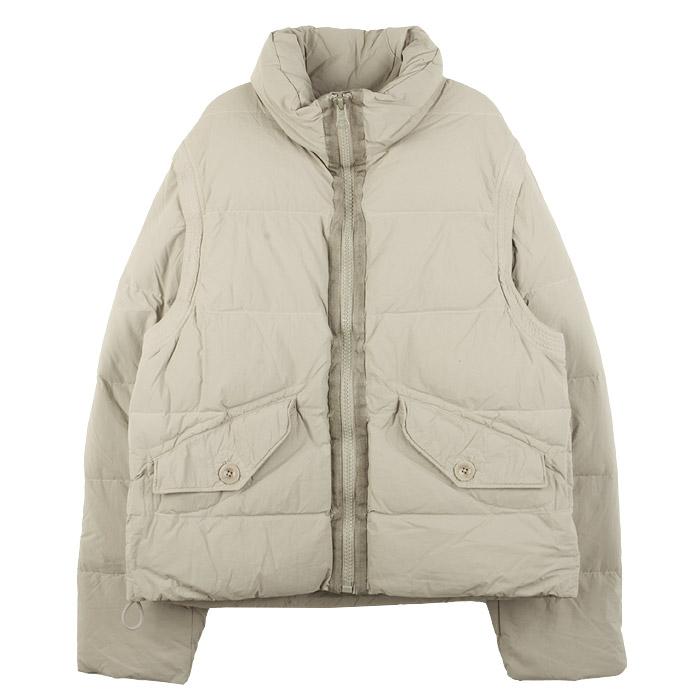 Ten C Men's Austral Taupe Detachable Down Puffer Jacket 23CTCUC03038