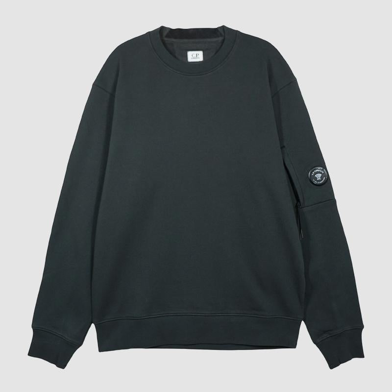 CP Company Diagonal Raised Fleece Lens Sweatshirt Raven Unisex