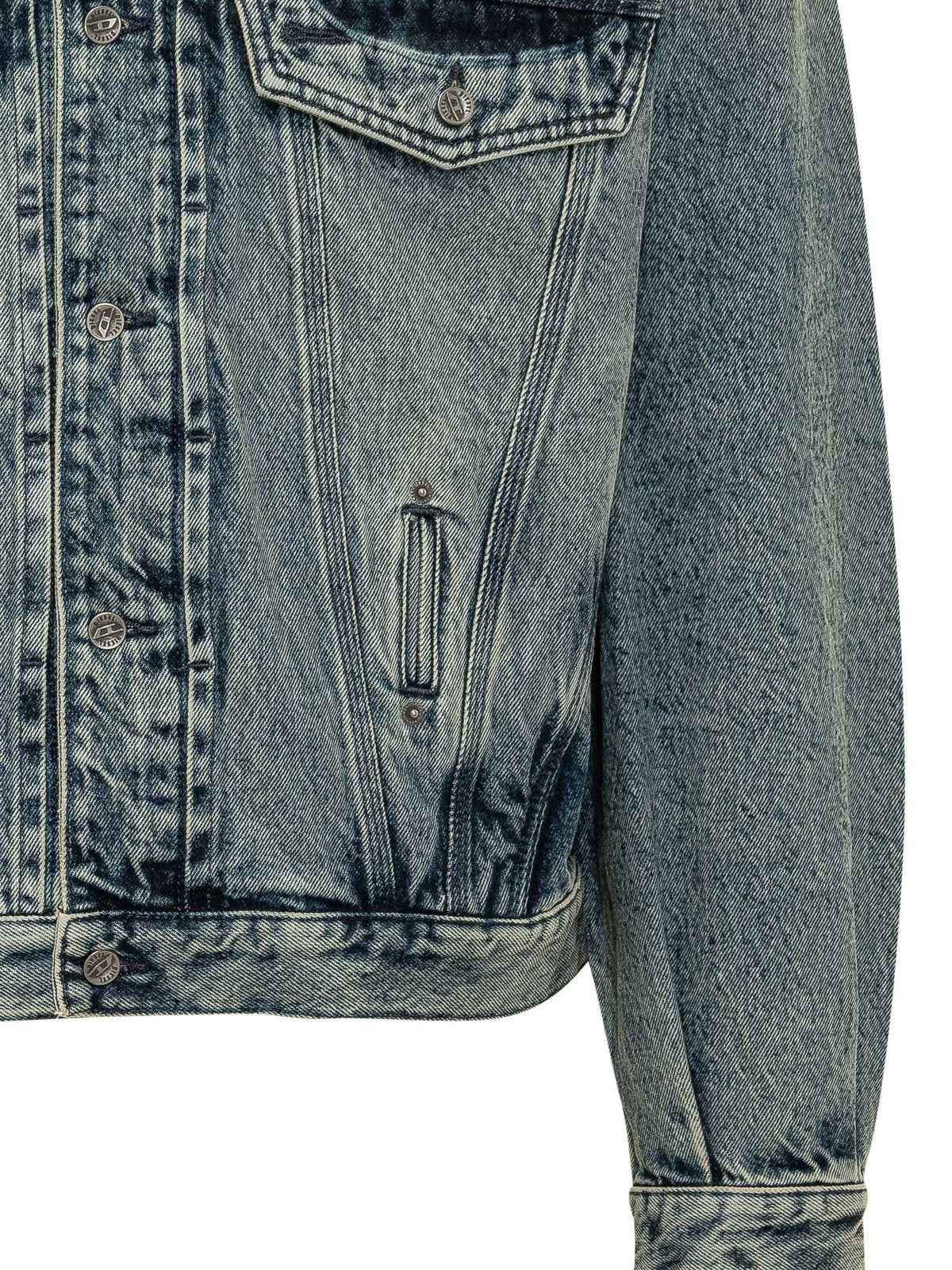 DIESEL Blue Denim Trucker Jacket for Men
