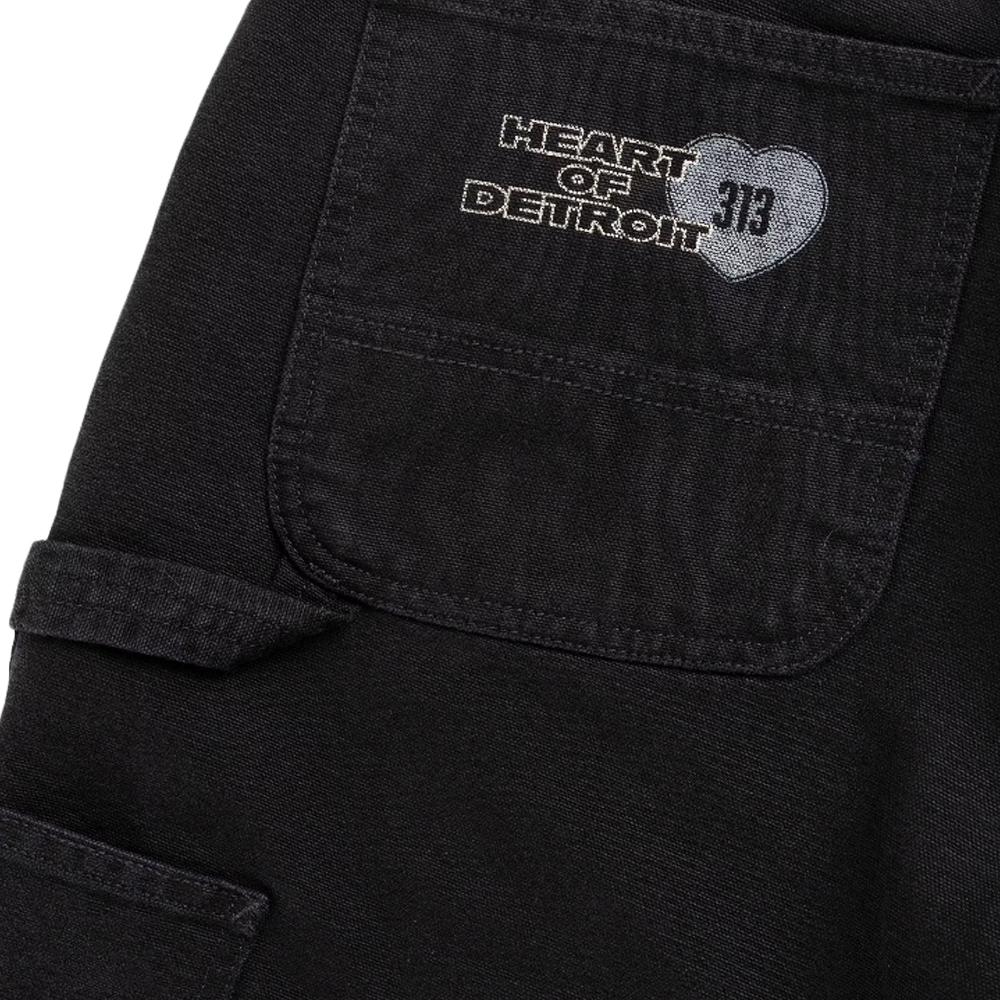 Carhartt Black Single-Knee Graphic Print Classic Pants I035560 8960