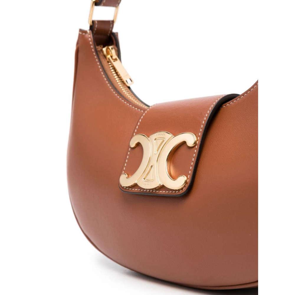 CELINE Ava Triomphe Brown Shoulder Bag
