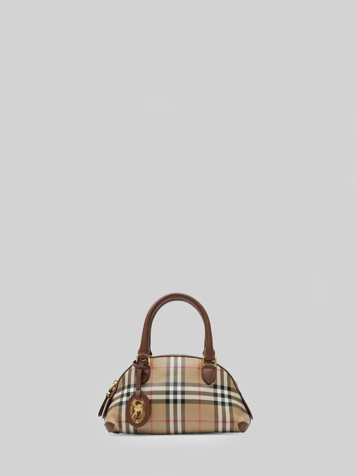BURBERRY Beige Canvas Leather Tote Bag