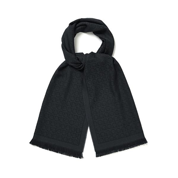 Ferragamo Gancini Jacquard Wool Scarf for Women 32 7955 0718386