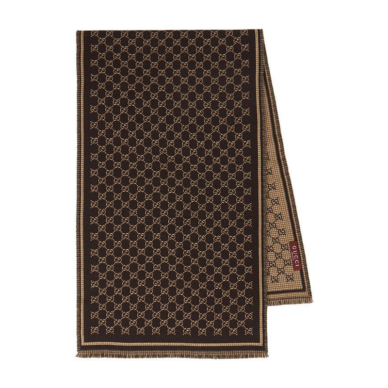 GUCCI Unisex GG Logo Wool Scarf 836264 4G386 2079