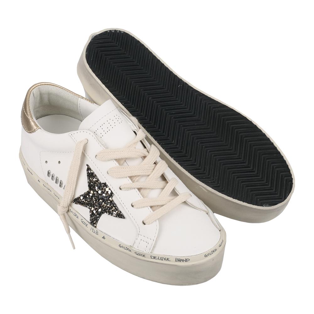 GOLDEN GOOSE Women’s Leather Low-Top Sneakers White Silver Star