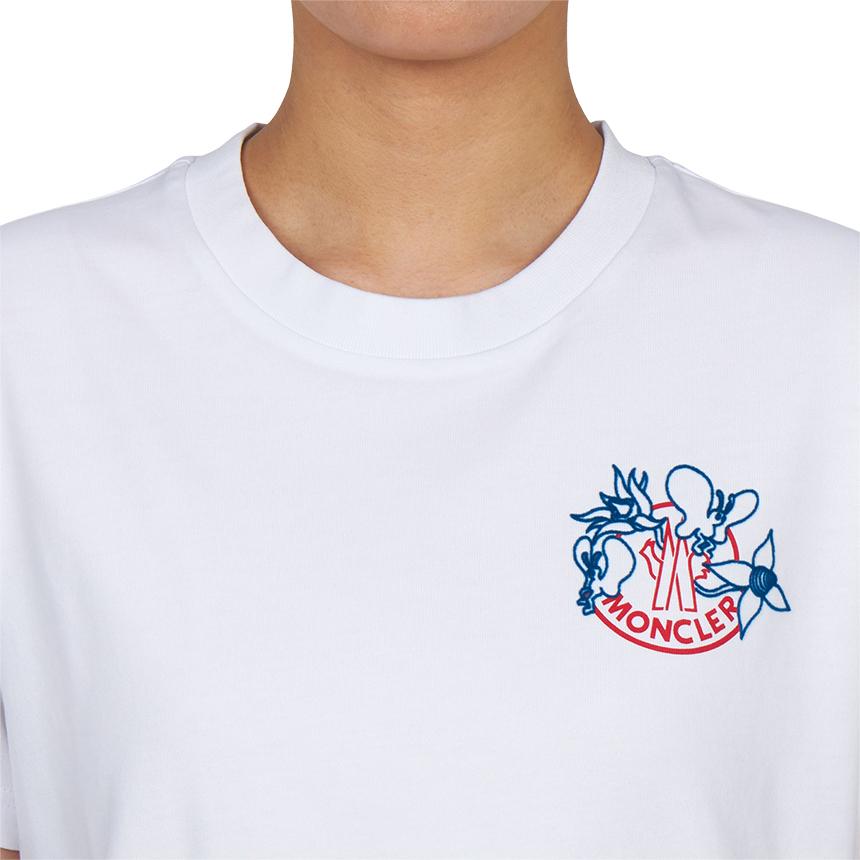 Moncler Women’s Short Sleeve T-Shirt White Cotton Tee