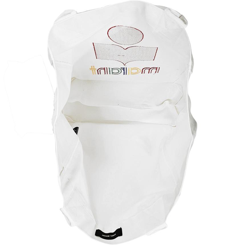 Isabel Marant Yenky White Rainbow Canvas Shoulder Tote Bag PM0020