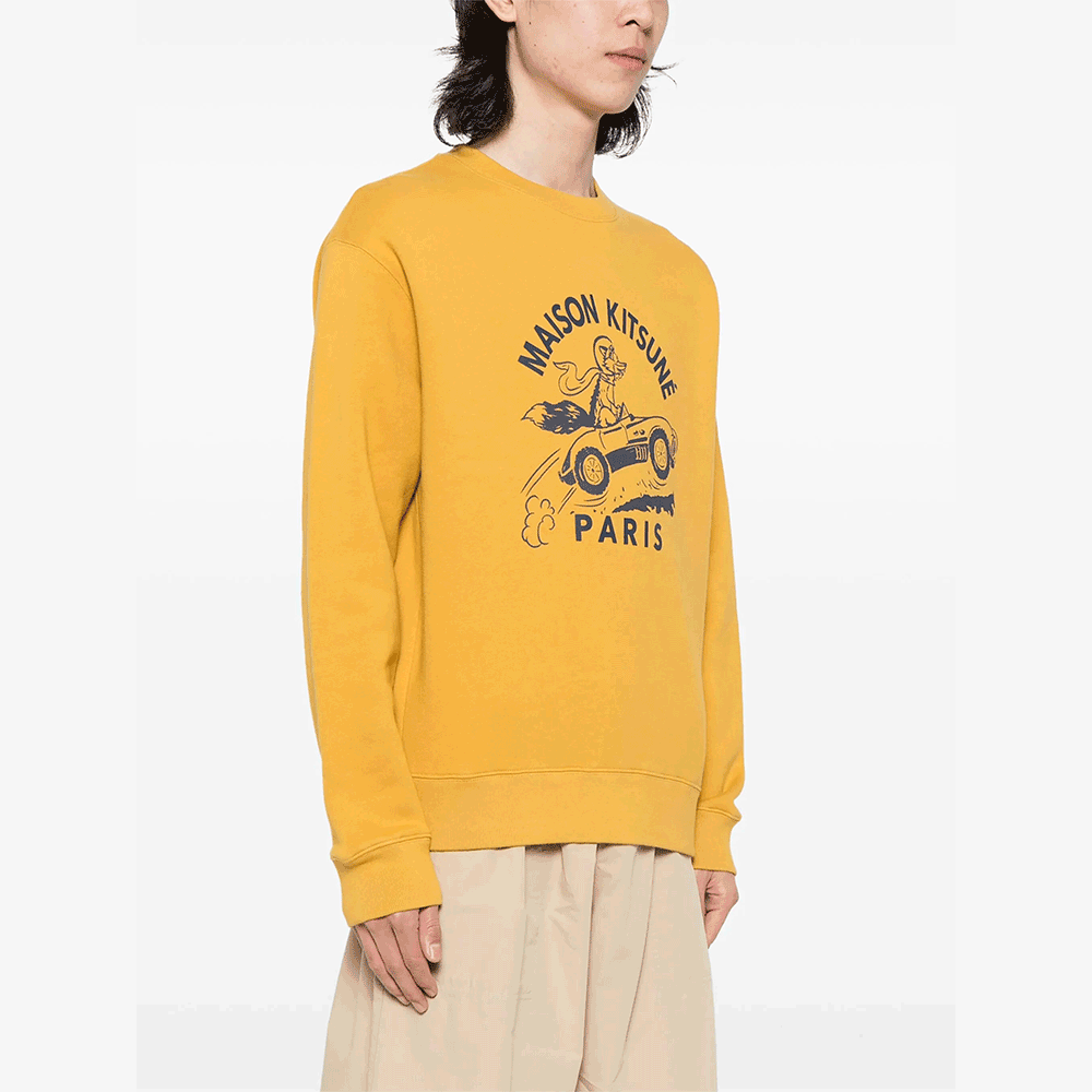 Maison Kitsune Racing Fox Logo Oversized Sweatshirt for Men MM00306 KM0307 P891