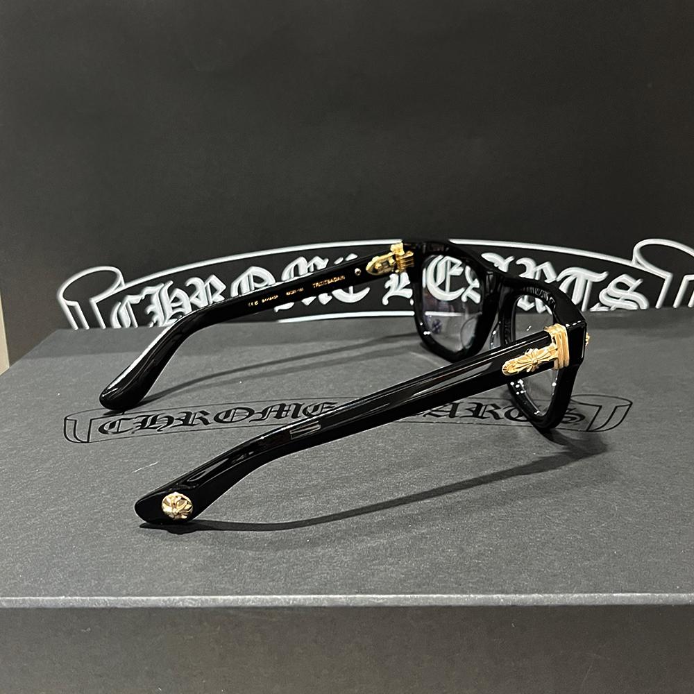 Chrome Hearts Black Gold Trim TREAT ITZ AGAIN Eyeglasses