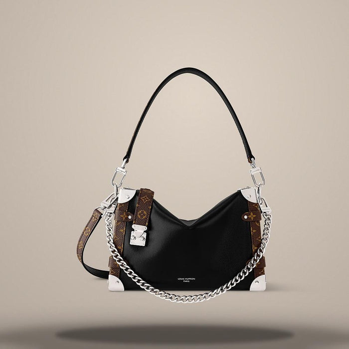 Louis Vuitton Black Side Trunk Vibe MM Shoulder Bag M15195
