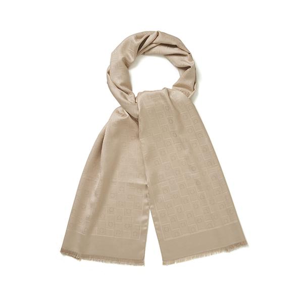Ferragamo Gancini Monogram Jacquard Silk Wool Scarf for Women 32 0941 0776052