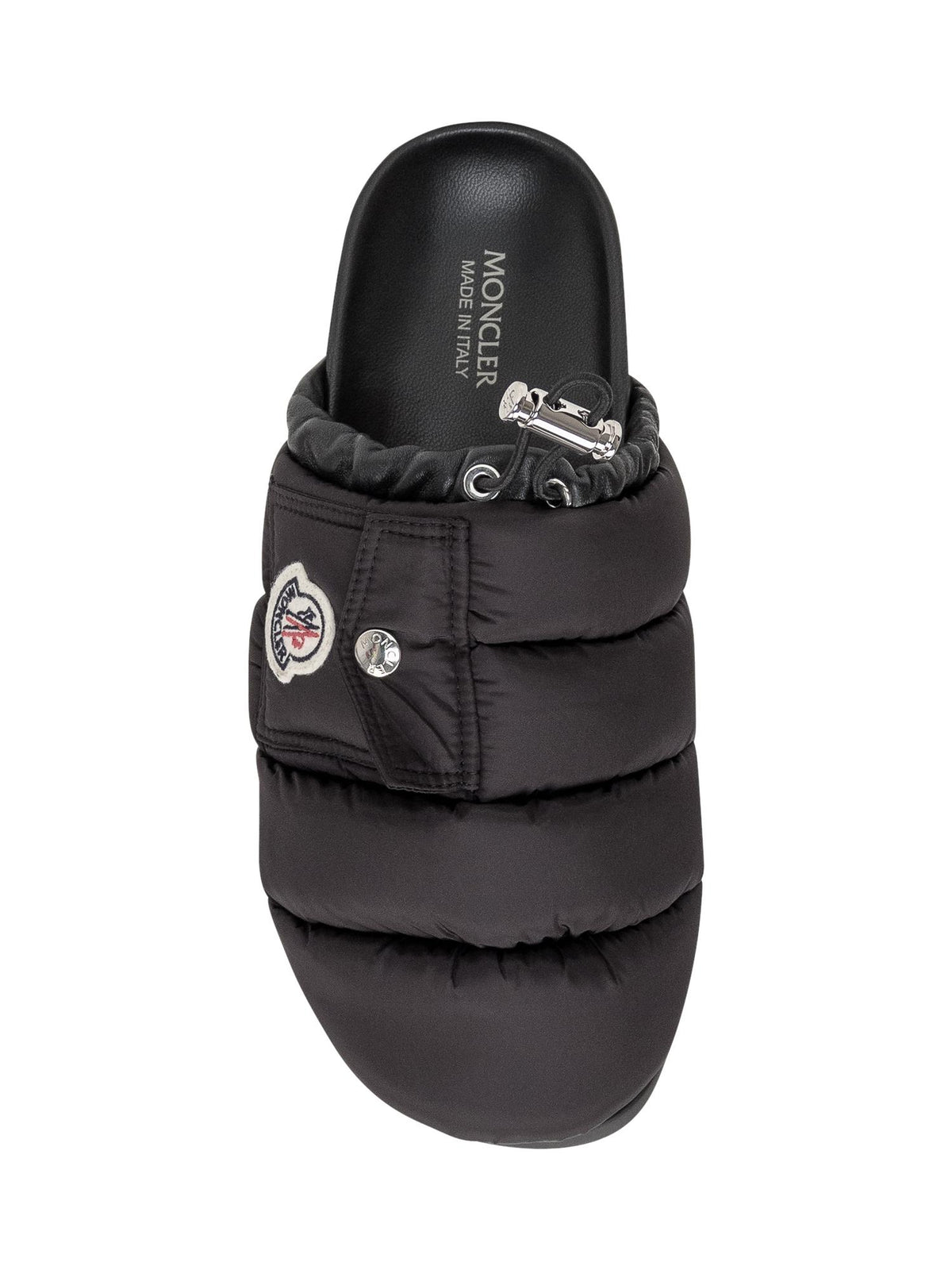 Moncler Black Leather Sandals for Women