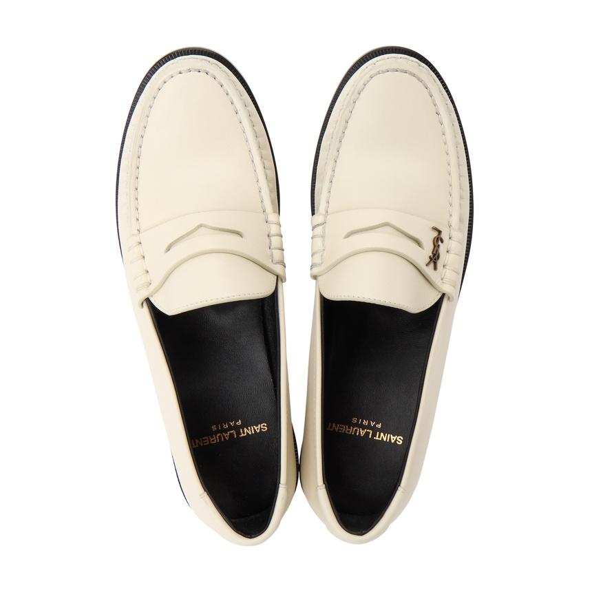 Saint Laurent Monogram Penny Leather Loafers Women’s Flat Shoes