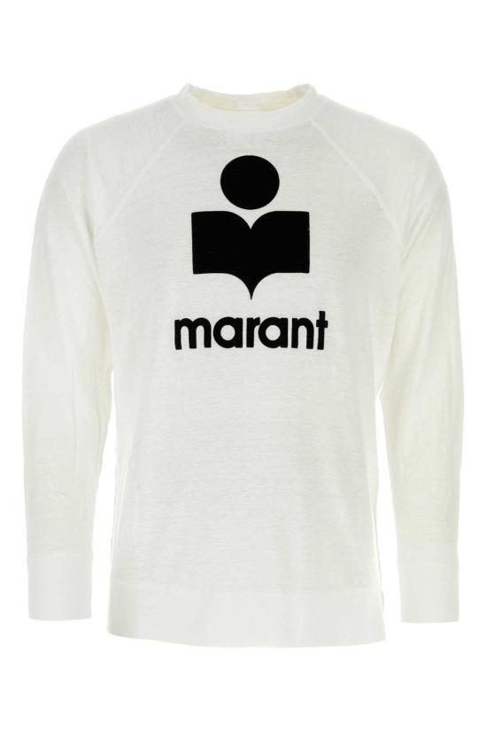 Isabel Marant Long Sleeve Sweatshirt Top for Men TS0046HAA1N08H20WH WHITE DOM