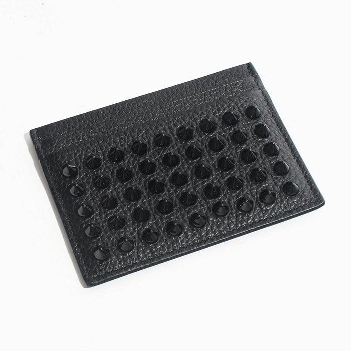 Christian Louboutin Black Leather Card Holder Unisex