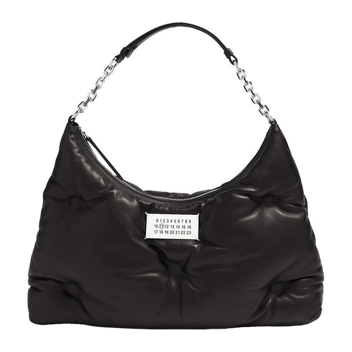 Maison Margiela Glam Slam Medium Shoulder Bag Black Leather