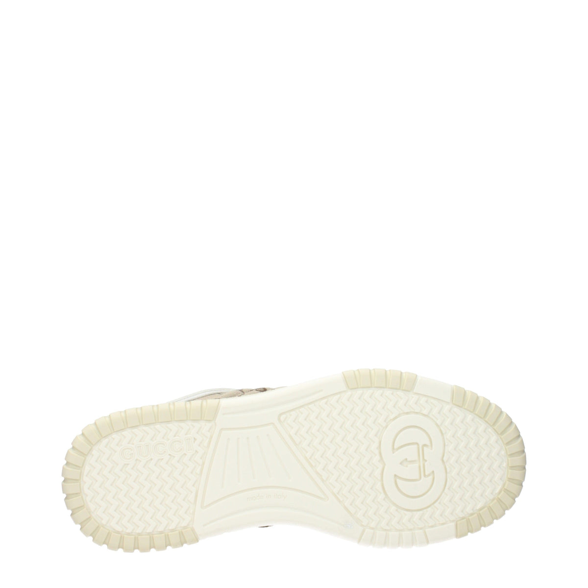 GUCCI White Leather Low Top Sneakers