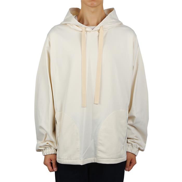 JIL SANDER Technical Cotton Hoodie White Men’s T-Shirt