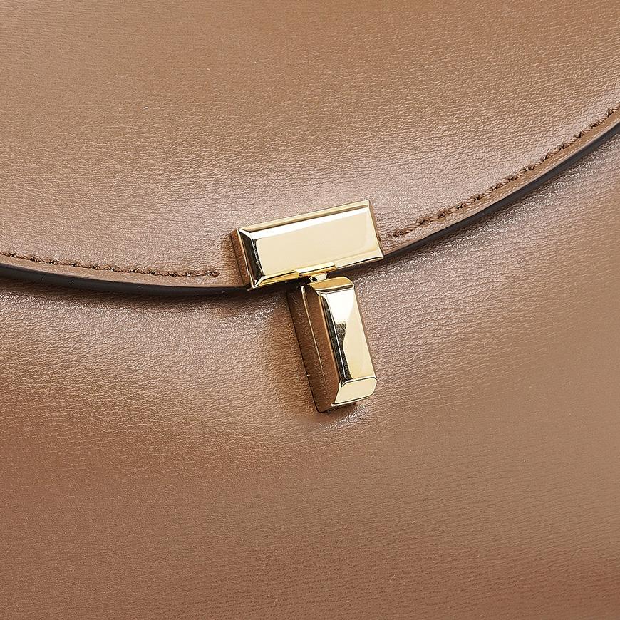 Toteme T-Lock Leather Clutch Bag for Women 234 WAL950 LE0025