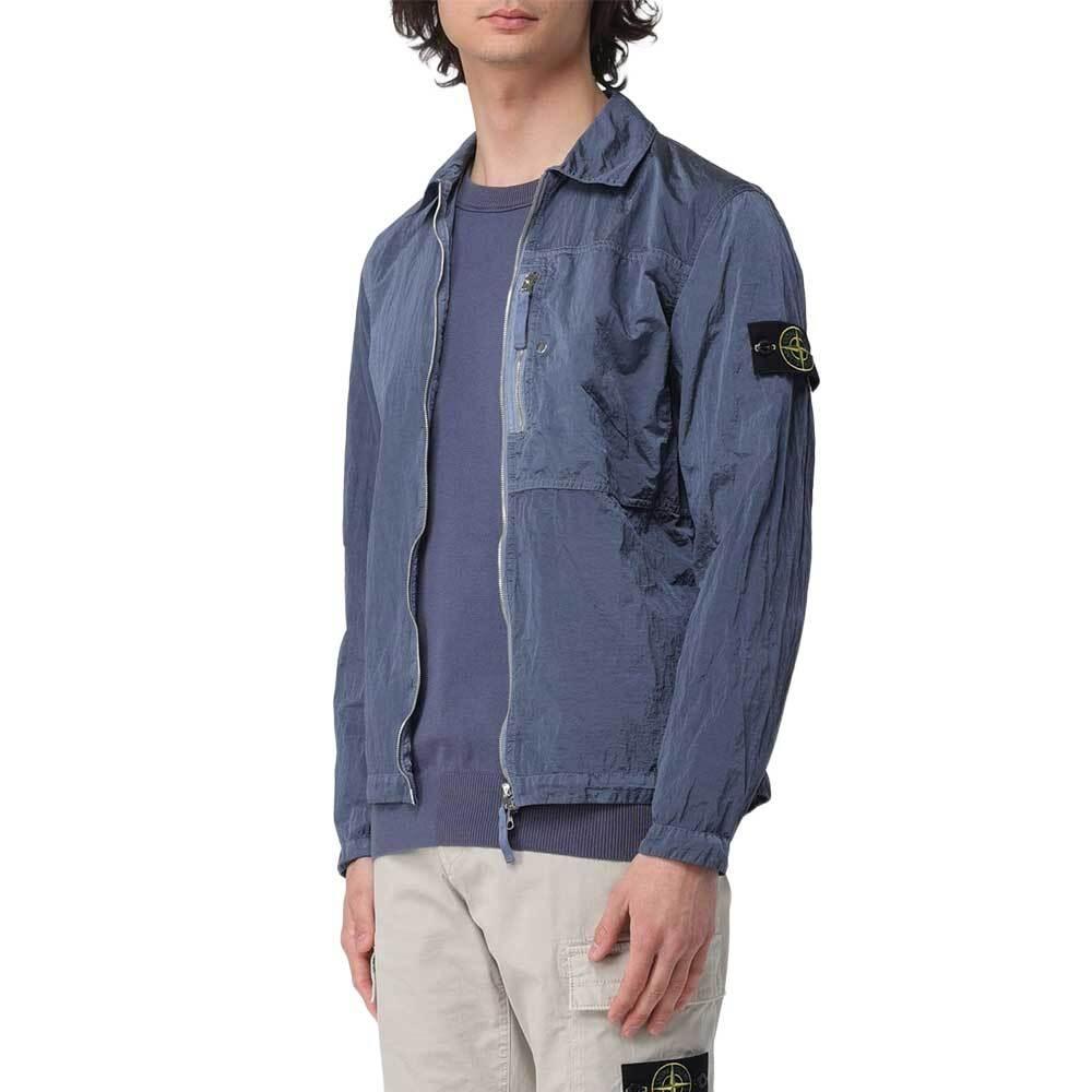 STONE ISLAND Econyl Overshirt Jacket Avio Blue Men’s Jacket