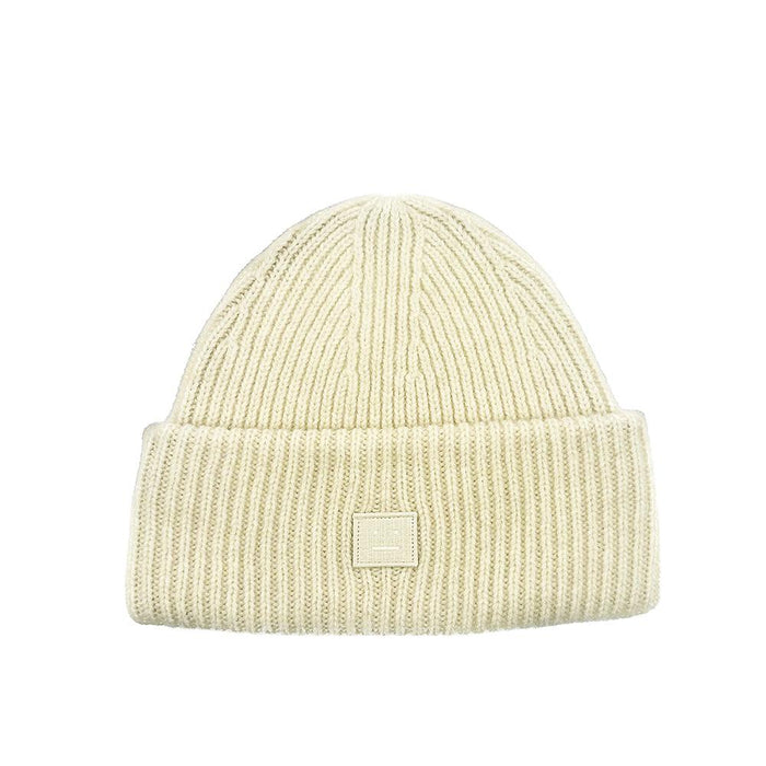 Acne Studios Small Face Logo Beanie Oatmeal Melange Unisex C40270