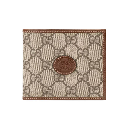 GUCCI GG Supreme Interlocking G Men's Bifold Wallet 67165292TCG