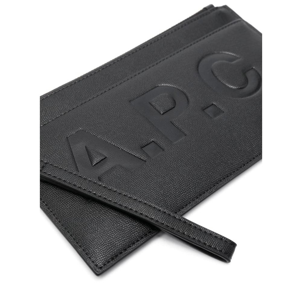 A.P.C. Market Pouch Clutch Bag Black Canvas