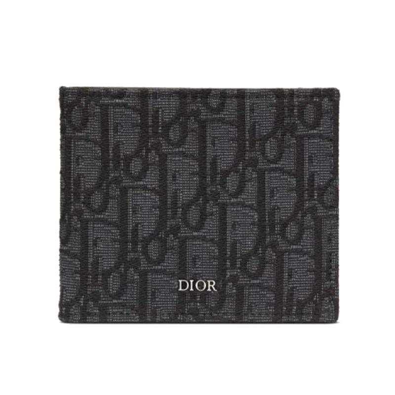 DIOR Oblique Compact Bifold Wallet Card Holder H03E