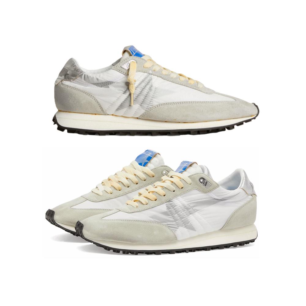 GOLDEN GOOSE Women’s Marathon Low-Top Sneakers Ivory/Red Leather