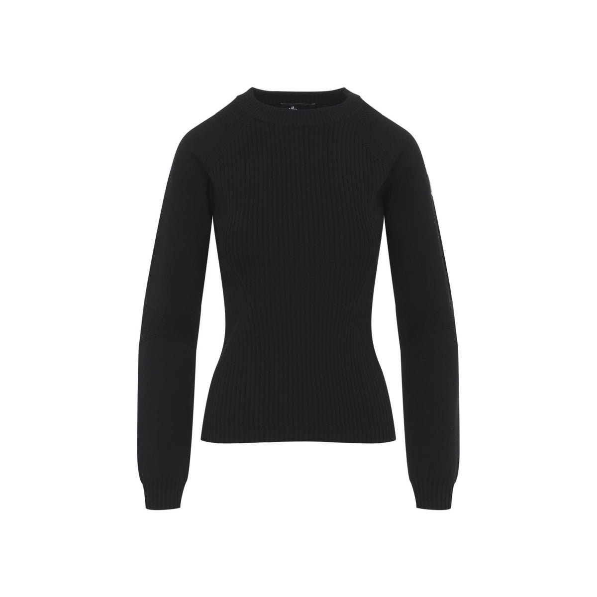 Moncler Wool Round Neck Knit Sweater Women’s Black
