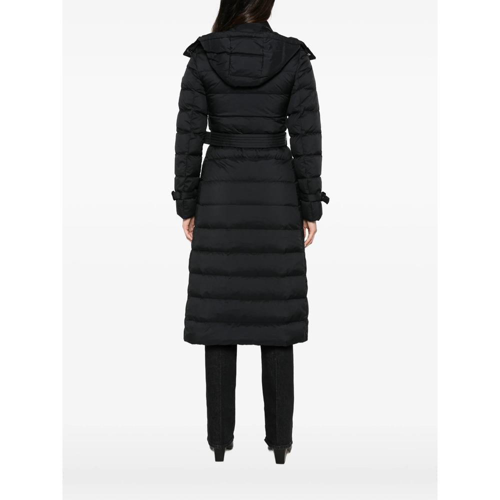 BURBERRY Black Long Down Puffer Coat
