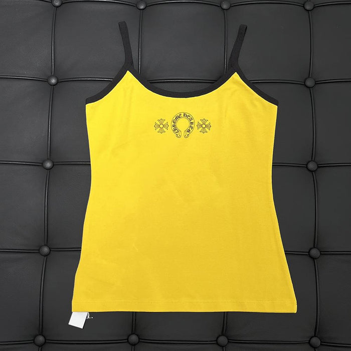 Chrome Hearts Yellow Horseshoe Logo Tank Top Shirt