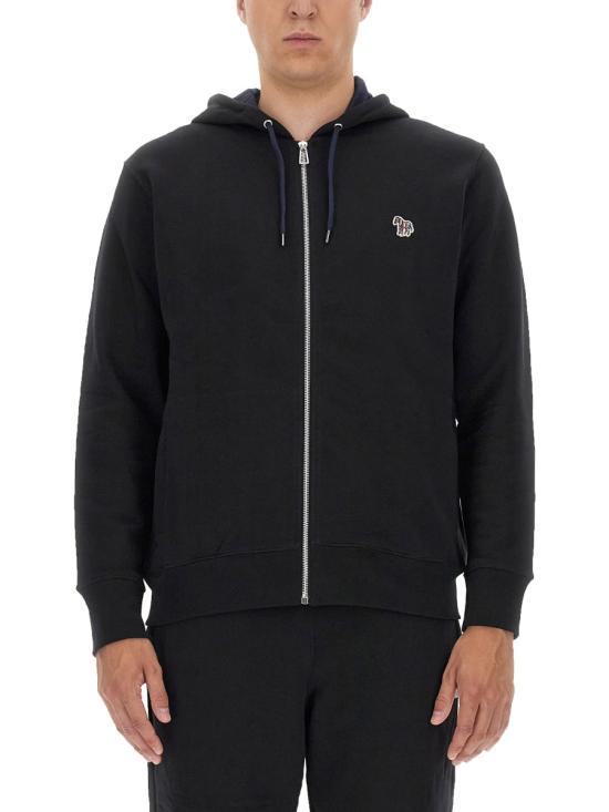 Paul Smith Women’s Hoodie Pullover Sweatshirt M2R360RKZEBRA79 BLACK DOM