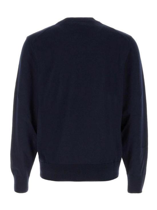 HUGO BOSS Dark Blue Wool Round Neck Sweater Men