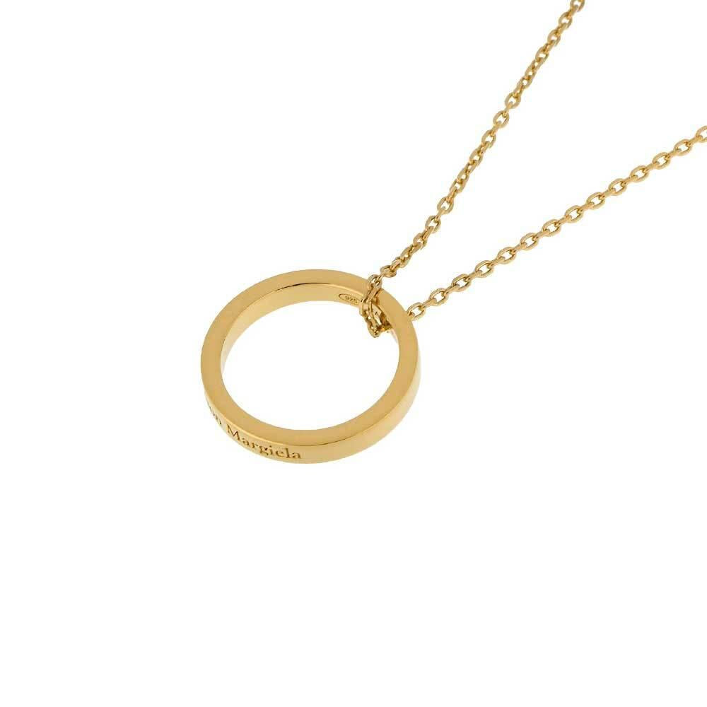 Maison Margiela Silver Logo Ring Pendant Necklace