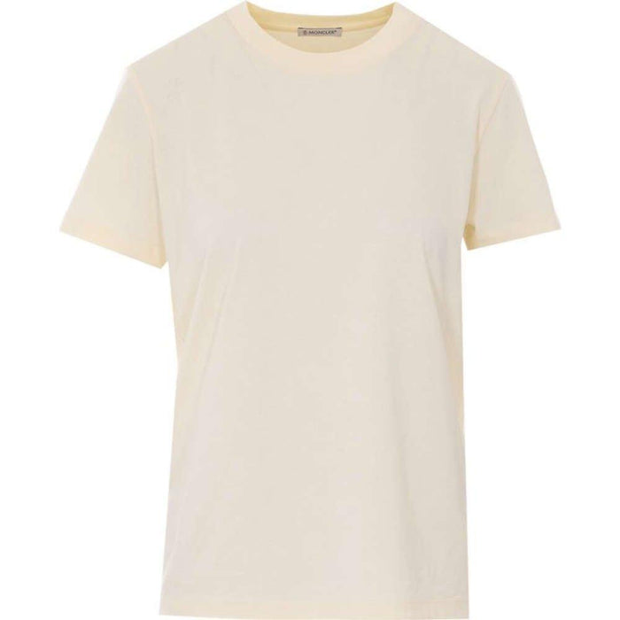 Moncler Ivory Logo Patch Short Sleeve T-Shirt Women