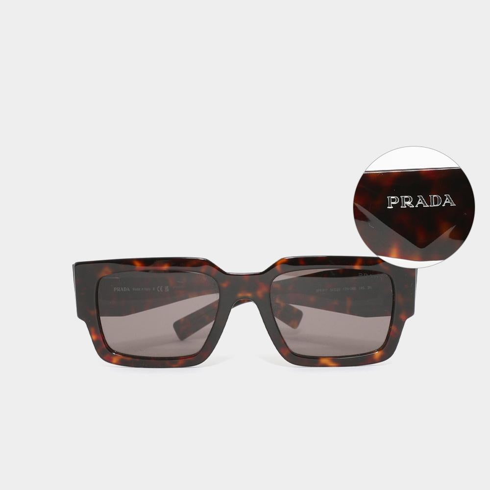 PRADA Tortoise Frame Unisex Sunglasses with Logo
