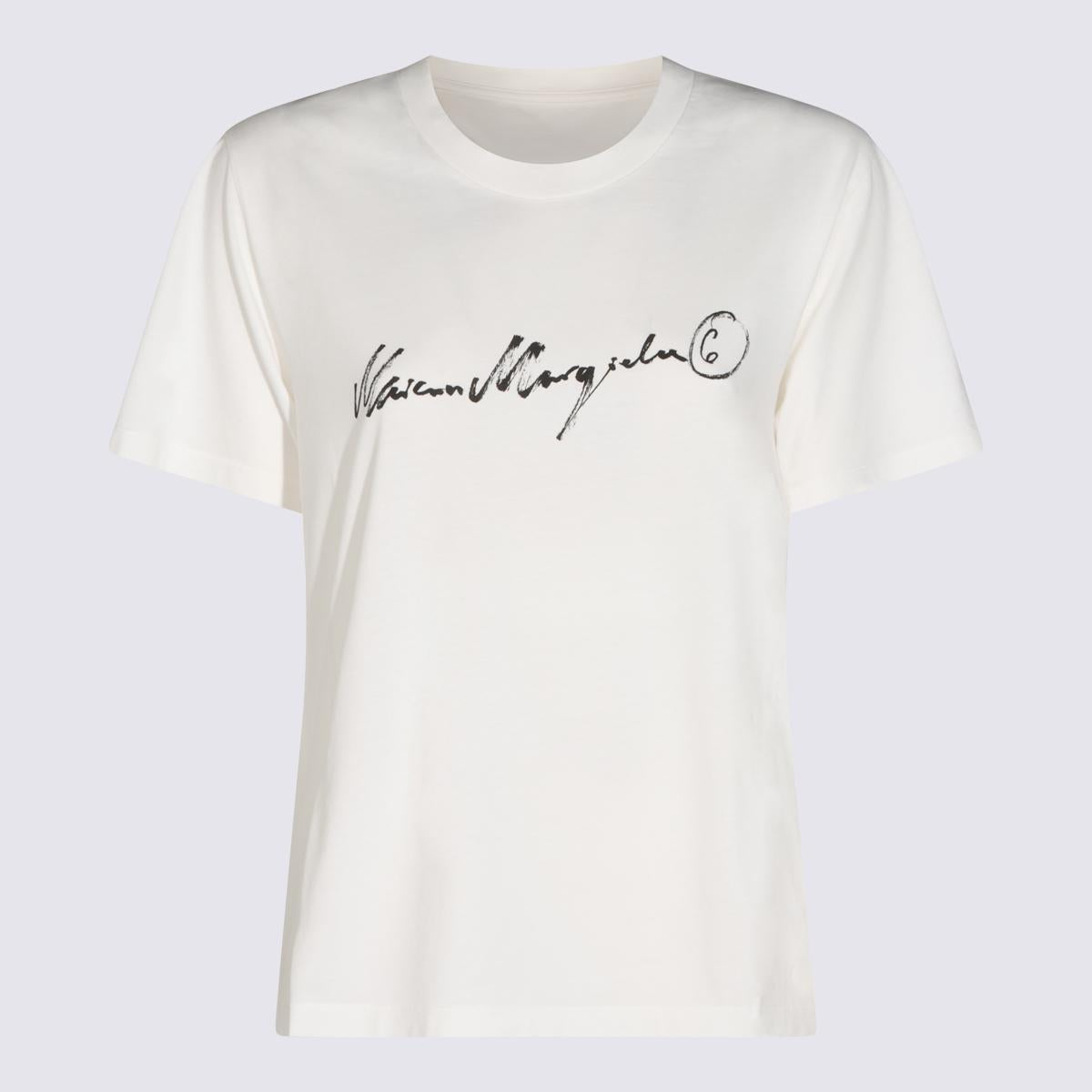 Maison Margiela Short Sleeve T-Shirt White Cotton Women’s