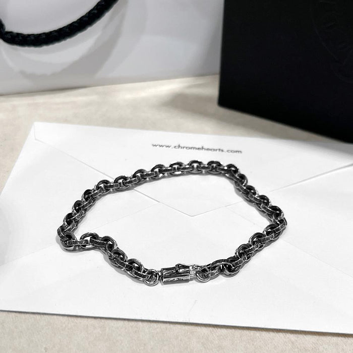 Chrome Hearts CH Paper Chain Bracelet 8 Inch Unisex Silver