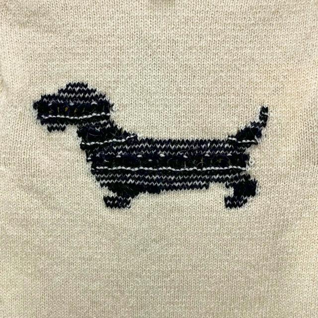 THOM BROWNE Donegal RWB Stripe Hector Pointelle Cardigan White